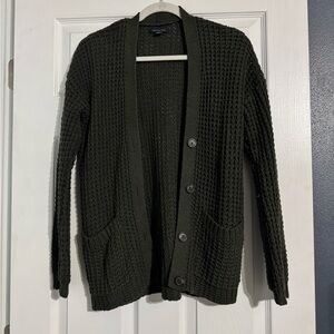 Women’s Green Cardigan Sweater